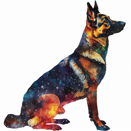 German Shepherd Dog galaxy Vinyl Decal Sticker for Car, Laptop, Tumbler and more # F011319