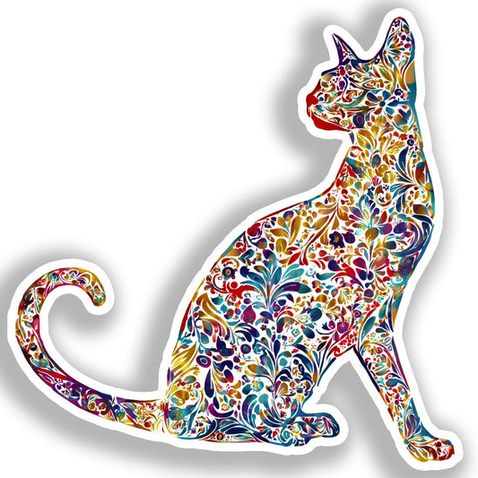 Abyssian Cat Vinyl Decal Sticker for Car, Laptop, Tumbler and more # A018844-4" x 4"