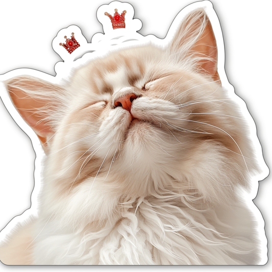 Adorable Cornish Rex Cat Expressive surreal Vinyl Decal Sticker for Car, Laptop, Tumbler and more # F021426-4" x 4"