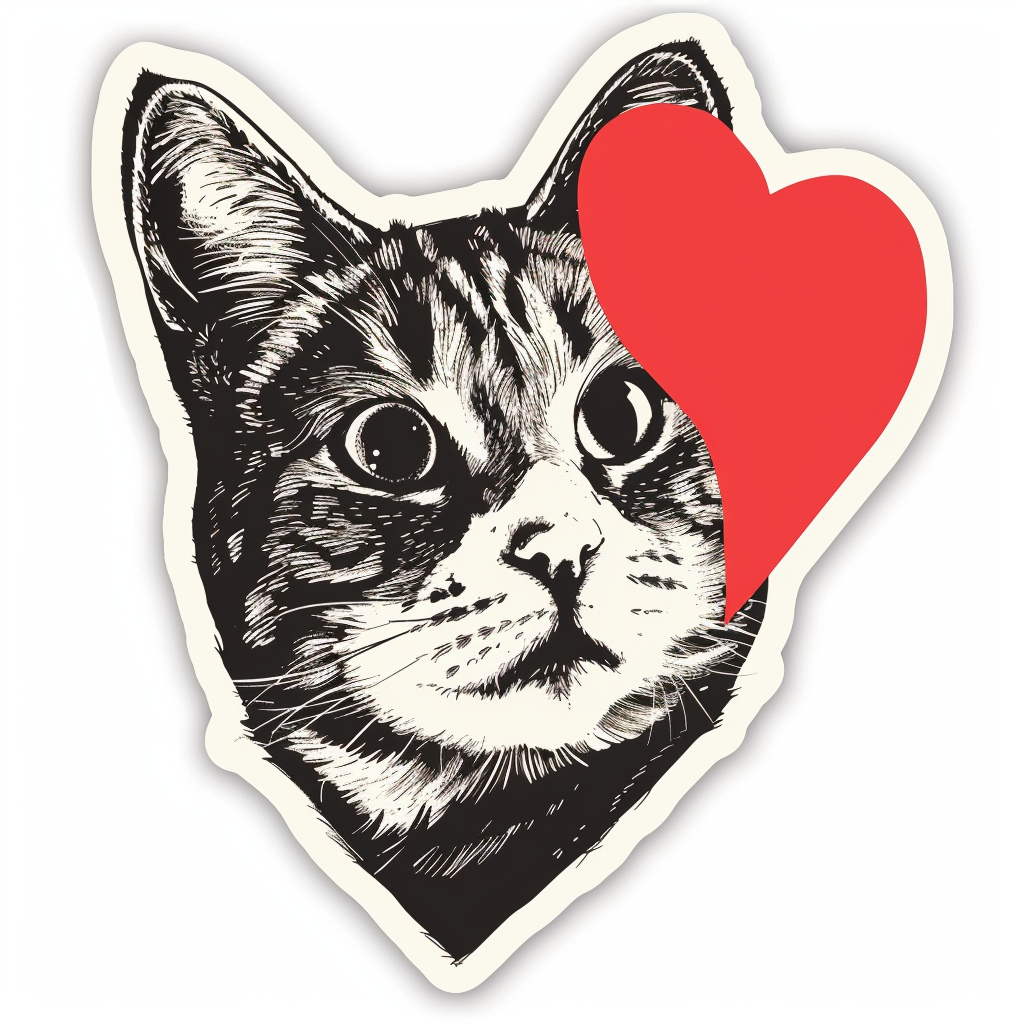 American Shorthair Cat majestic Expressive surreal Vinyl Decal Sticker for Car, Laptop, Tumbler and more # F018686