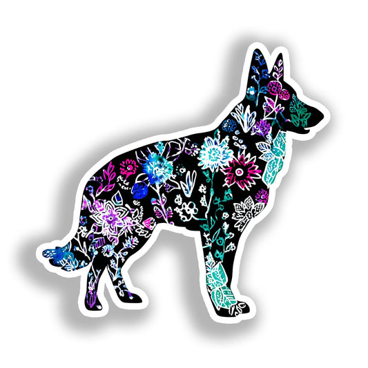 German Shepherd Dog Vinyl Decal Sticker for Car, Laptop, Tumbler and more # A019595-4" x 4"