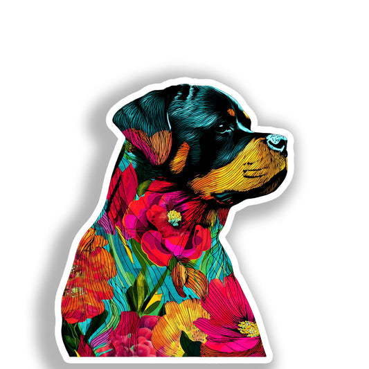 Rottweiler Dog Vinyl Decal Sticker for Car, Laptop, Tumbler and more # A019227-4" x 4"
