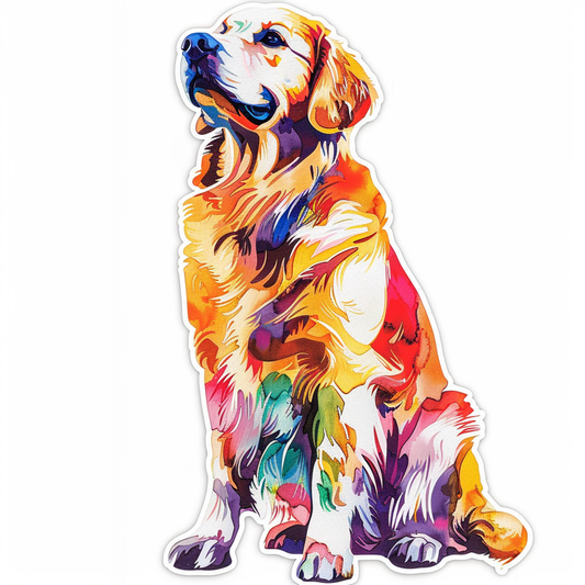Golden Retriever Dog Vinyl Decal Sticker for Car, Laptop, Tumbler and more # F010578