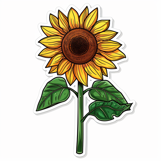 Sunflower flower majestic Expressive surreal Vinyl Decal Sticker for Car, Laptop, Tumbler and more # F023074