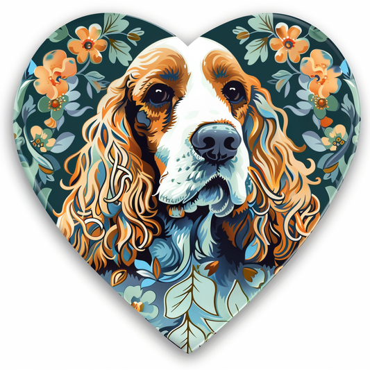 Cocker Spaniel Dog majestic Expressive surreal Vinyl Decal Sticker for Car, Laptop, Tumbler and more # F019723-4" x 4"