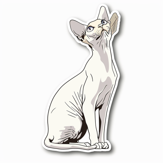 Devon Rex Cat Vinyl Decal Sticker for Car, Laptop, Tumbler and more # F09838