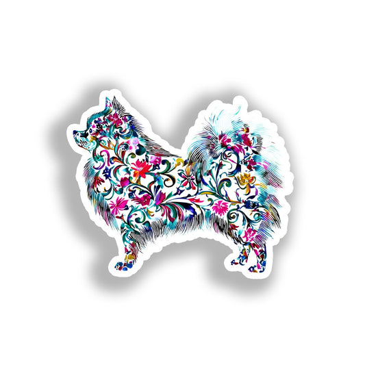 Pomeranian Dog Vinyl Decal Sticker for Car, Laptop, Tumbler and more # A017312-4" x 4"