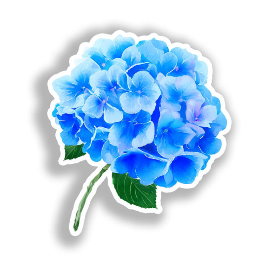 Hydragea Flower Vinyl Decal Sticker for Car, Laptop, Tumbler and more # A019493-4" x 4"