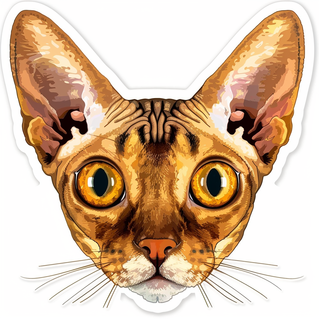 Devon Rex Cat Vinyl Decal Sticker for Car, Laptop, Tumbler and more # F09774