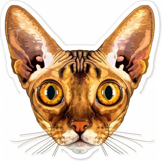 Devon Rex Cat Vinyl Decal Sticker for Car, Laptop, Tumbler and more # F09774