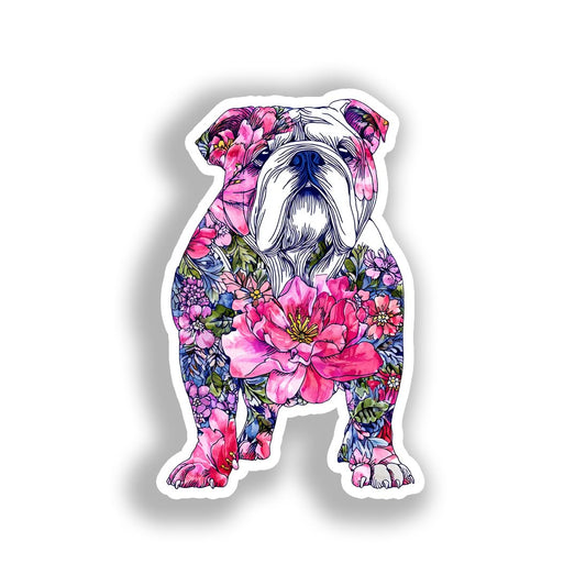 Bulldog English Dog Vinyl Decal Sticker for Car, Laptop, Tumbler and more # A018919-4" x 4"