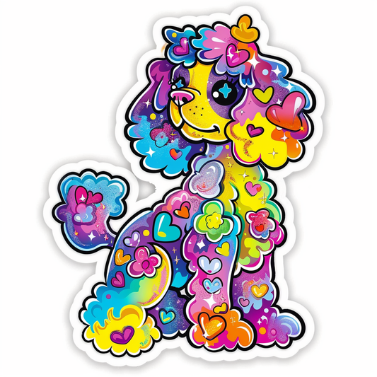 Poodle Dog heartcore Vinyl Decal Sticker for Car, Laptop, Tumbler and more # F012344