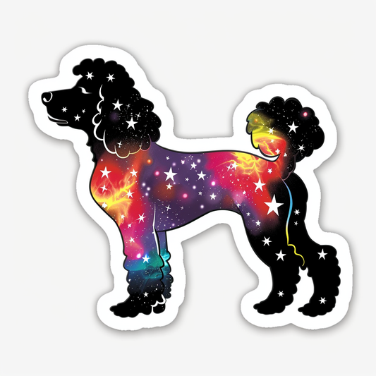 Poodle Dog galaxy Vinyl Decal Sticker for Car, Laptop, Tumbler and more # F012416