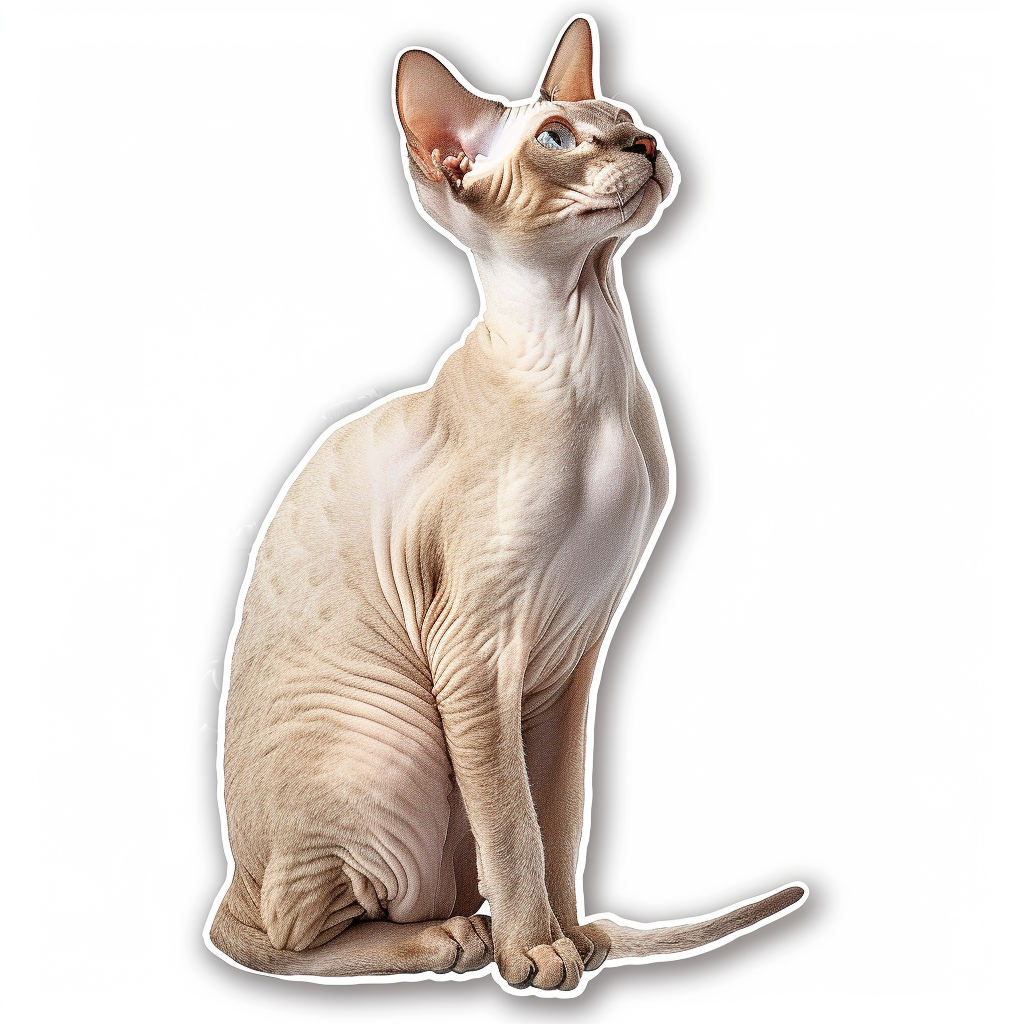 Devon Rex Cat Vinyl Decal Sticker for Car, Laptop, Tumbler and more # F09747