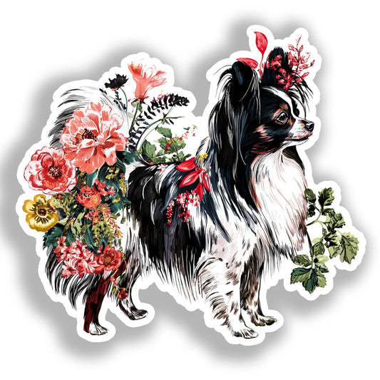 Papillon Dog Vinyl Decal Sticker for Car, Laptop, Tumbler and more # A019265-4" x 4"