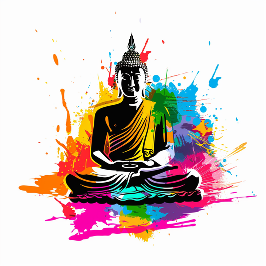 Sticker of a Buddha majestic Expressive surreal Vinyl Decal Sticker for Car, Laptop, Tumbler and more # F016924
