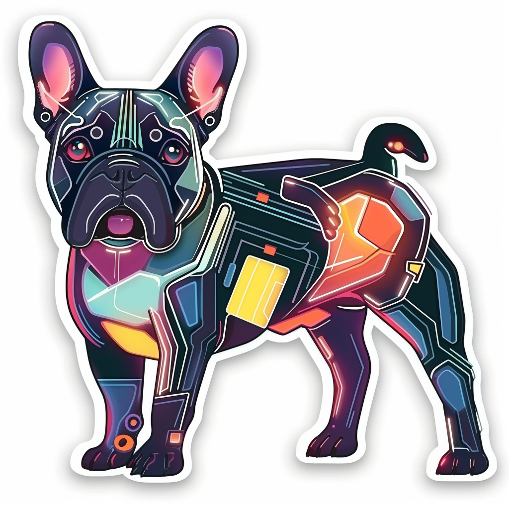 Bulldog Dog majestic Expressive surreal Vinyl Decal Sticker for Car, Laptop, Tumbler and more # F017554