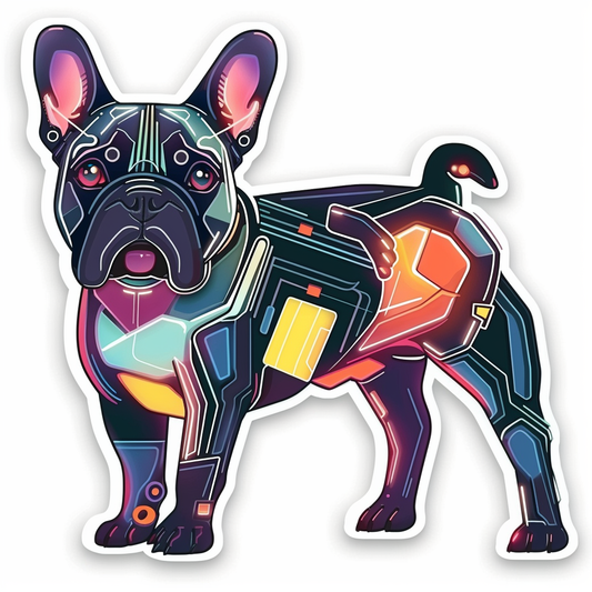 Bulldog Dog majestic Expressive surreal Vinyl Decal Sticker for Car, Laptop, Tumbler and more # F017554