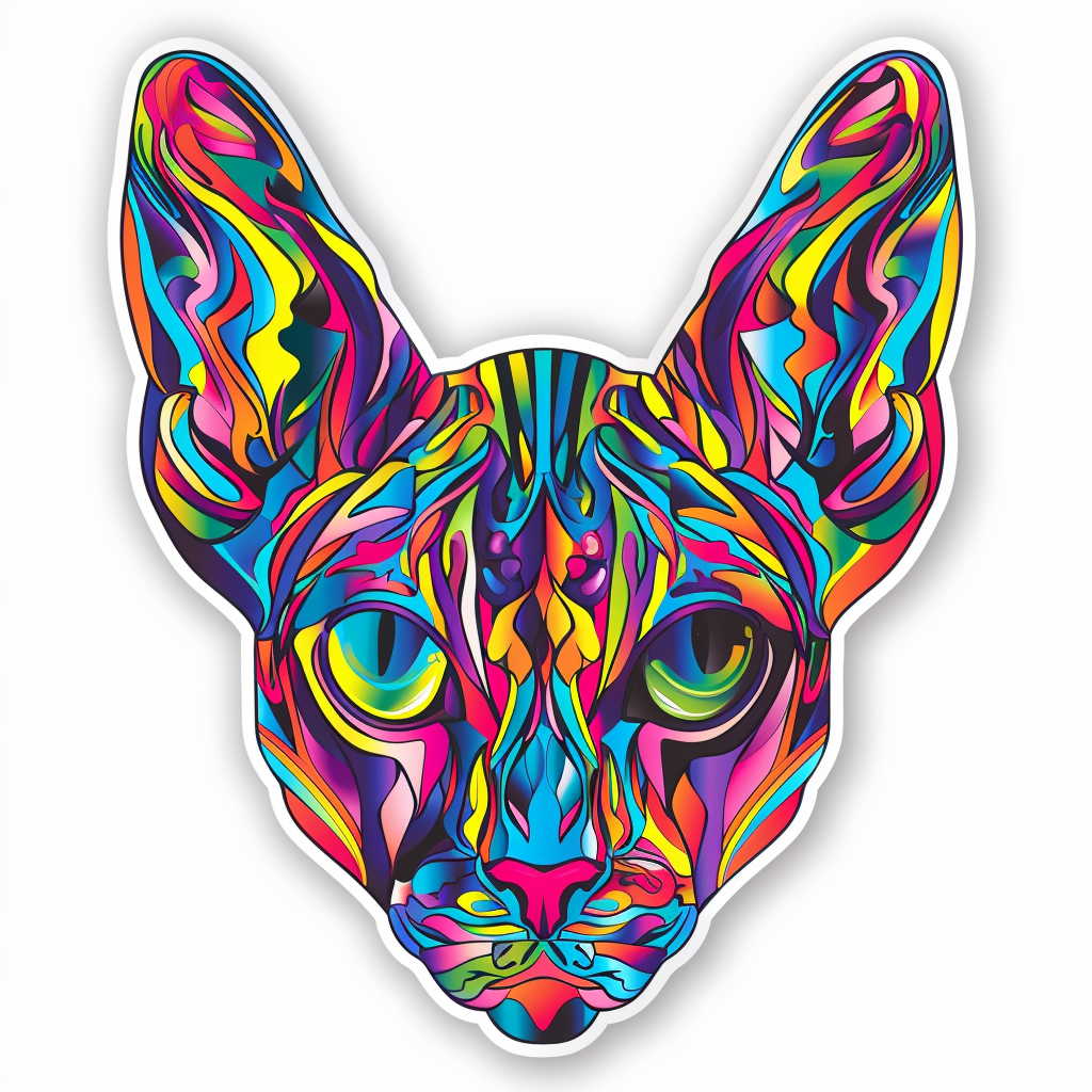Sphynx Cat Vinyl Decal Sticker for Car, Laptop, Tumbler and more # F010012