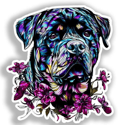 Rottweiler Dog Vinyl Decal Sticker for Car, Laptop, Tumbler and more # A018082-4" x 4"