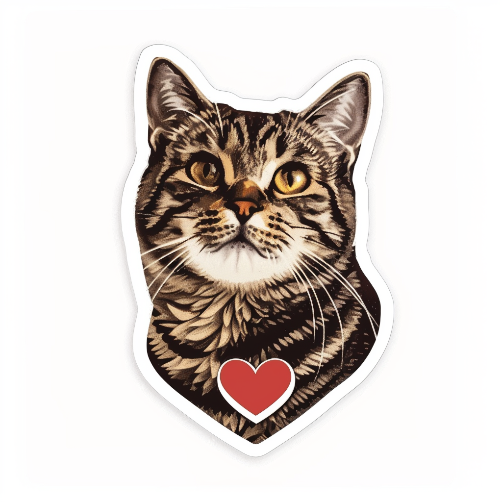 American Shorthair Cat majestic Expressive surreal Vinyl Decal Sticker for Car, Laptop, Tumbler and more # F018698