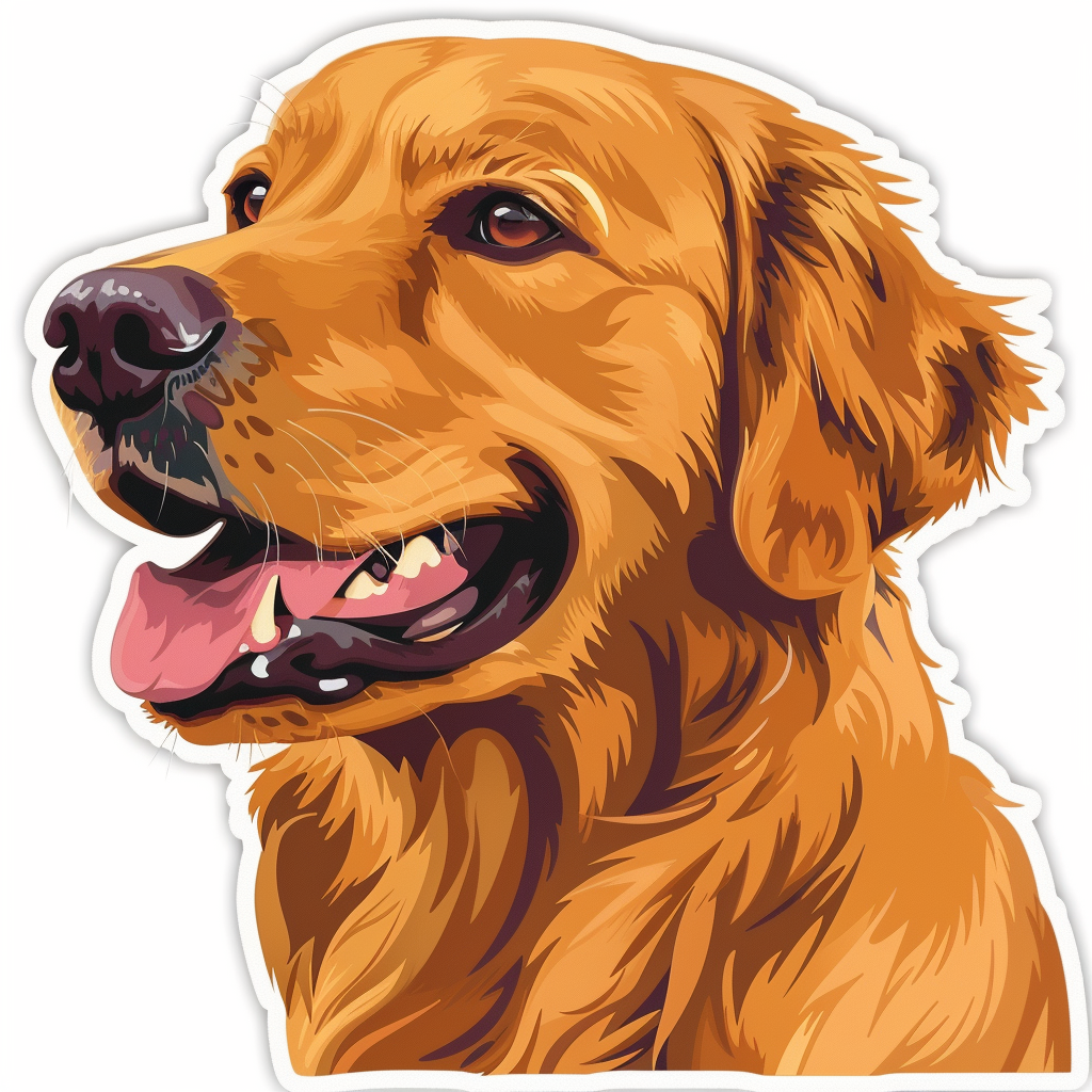 Golden Retriever Dog Vinyl Decal Sticker for Car, Laptop, Tumbler and more # F010491