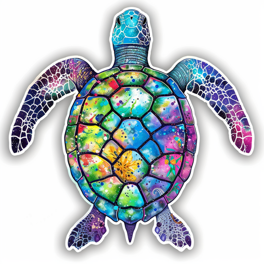 Sticker of a turtle majestic Expressive surreal Vinyl Decal Sticker for Car, Laptop, Tumbler and more # F021960