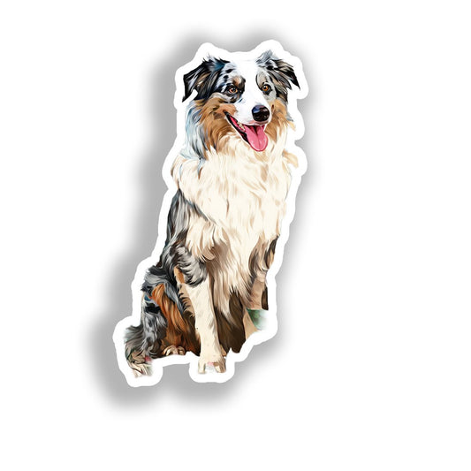 Australian Shepherd Dog Vinyl Decal Sticker for Car, Laptop, Tumbler and more # A018755-4" x 4"