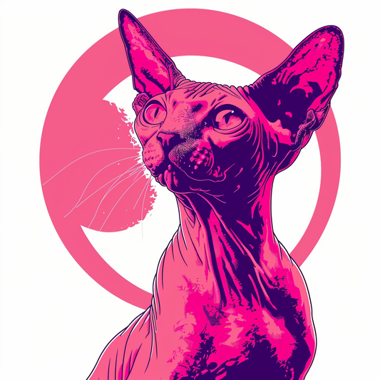 Sphynx Cat Vinyl Decal Sticker for Car, Laptop, Tumbler and more # F010130