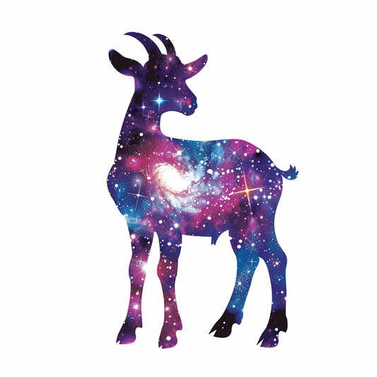 Goat majestic Expressive surreal Vinyl Decal Sticker for Car, Laptop, Tumbler and more # F020674-4" x 4"