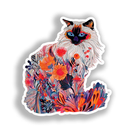 Ragdoll Cat Vinyl Decal Sticker for Car, Laptop, Tumbler and more # A019246-4" x 4"