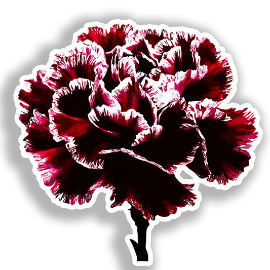 Carnation Flower Vinyl Decal Sticker for Car, Laptop, Tumbler and more # A018880-4" x 4"