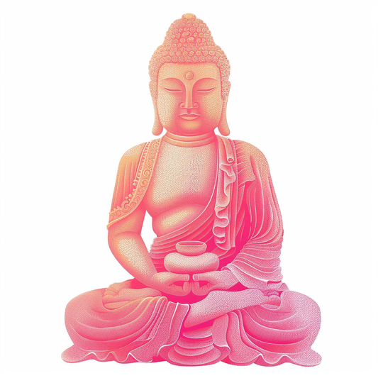 Sticker of a Buddha majestic Expressive surreal Vinyl Decal Sticker for Car, Laptop, Tumbler and more # F016890