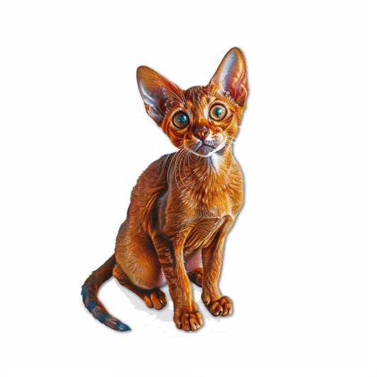 Abyssinian Cat astronaut majestic Expressive surreal Vinyl Decal Sticker for Car, Laptop, Tumbler and more # F021226-4" x 4"