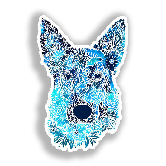 German Shepherd Dog Vinyl Decal Sticker for Car, Laptop, Tumbler and more # A019572-4" x 4"