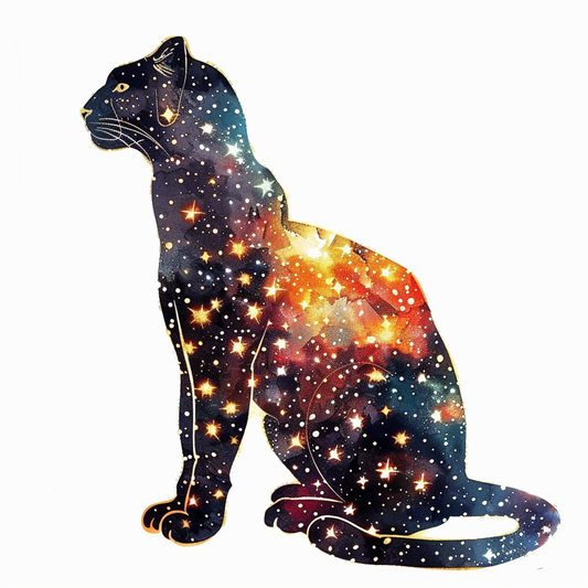 Leopard majestic Expressive surreal Vinyl Decal Sticker for Car, Laptop, Tumbler and more # F022497