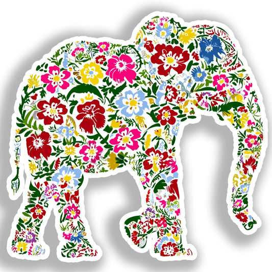 Elephant Vinyl Decal Sticker for Car, Laptop, Tumbler and more # A018516-4" x 4"