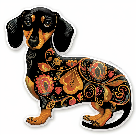 Dachshund Dog Heartcore Vinyl Decal Sticker for Car, Laptop, Tumbler and more # F012836