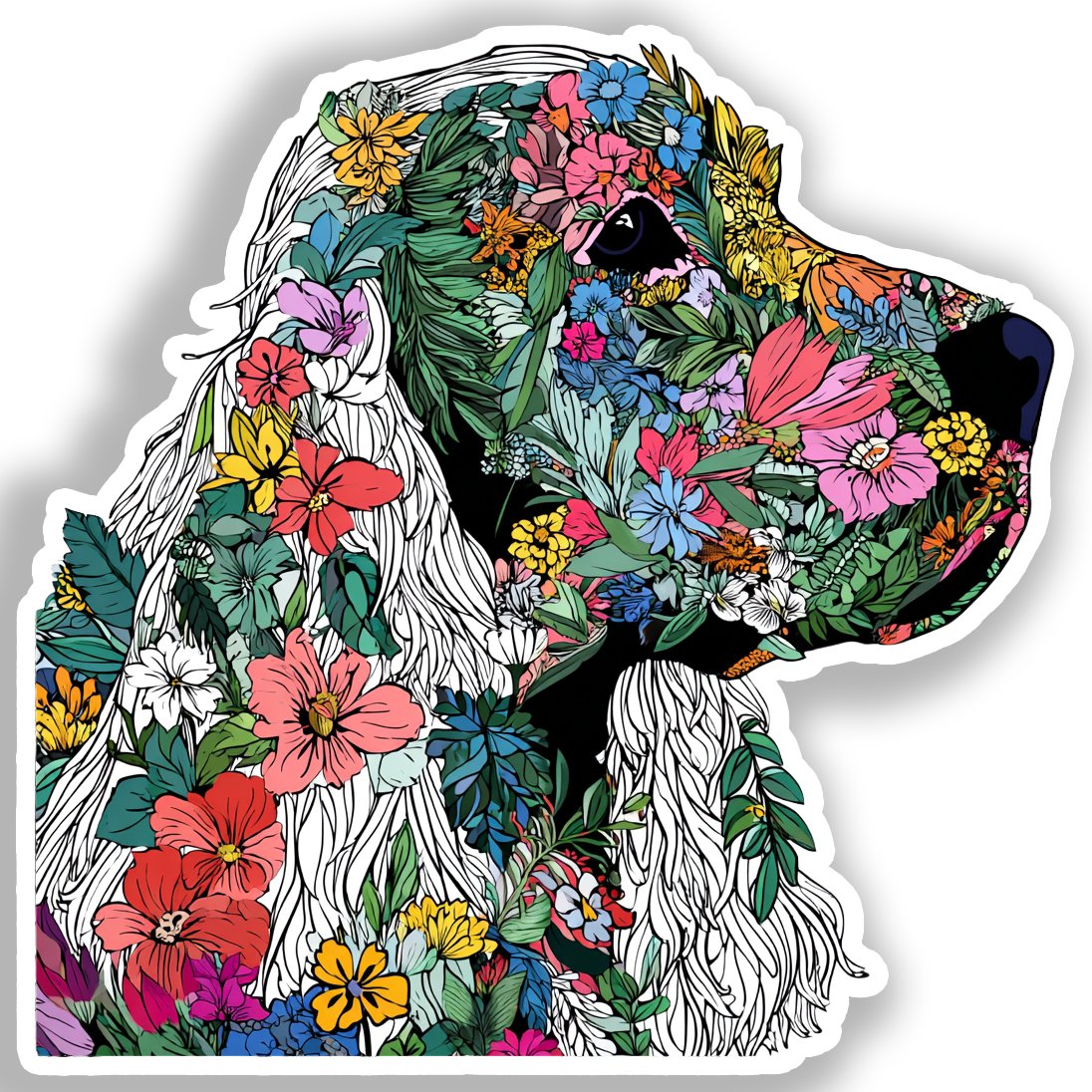 Cocker Spaniel Dog Vinyl Decal Sticker for Car, Laptop, Tumbler and more # A018787-4" x 4"