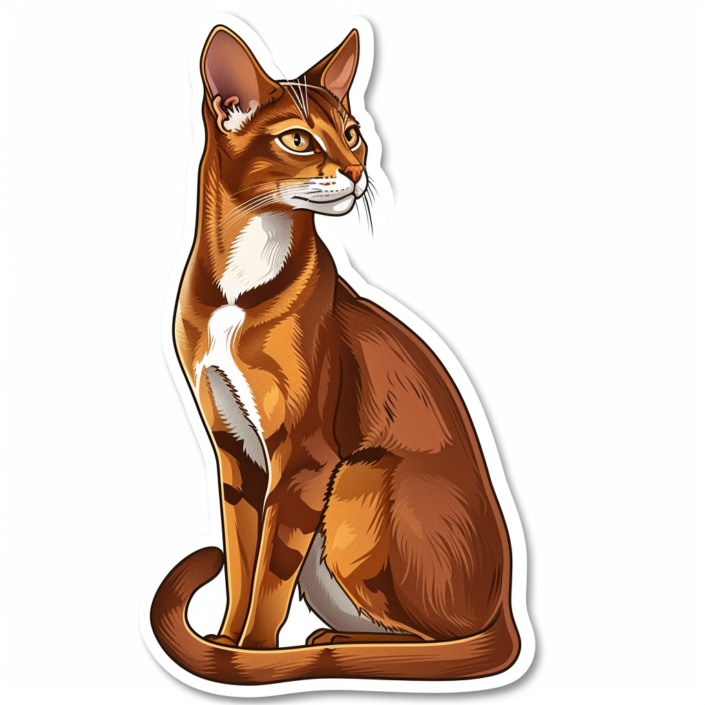 Abyssinian cat Vinyl Decal Sticker for Car, Laptop, Tumbler and more # F07941