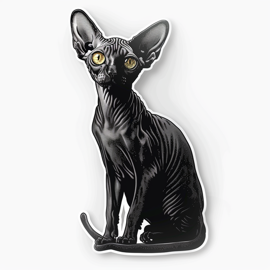 Sphynx Cat Vinyl Decal Sticker for Car, Laptop, Tumbler and more # F07702