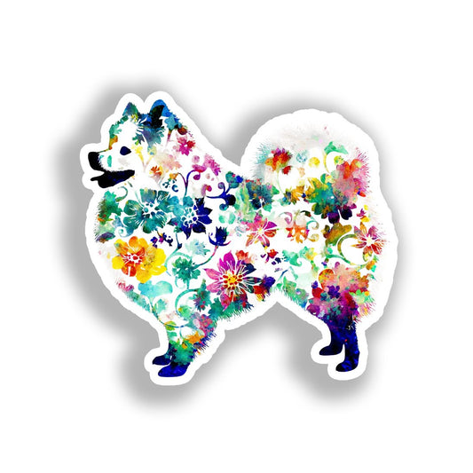 Pomeranian Dog Vinyl Decal Sticker for Car, Laptop, Tumbler and more # A017302-4" x 4"