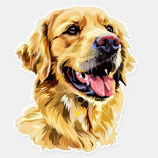 Golden Retriever Dog Vinyl Decal Sticker for Car, Laptop, Tumbler and more # F07407
