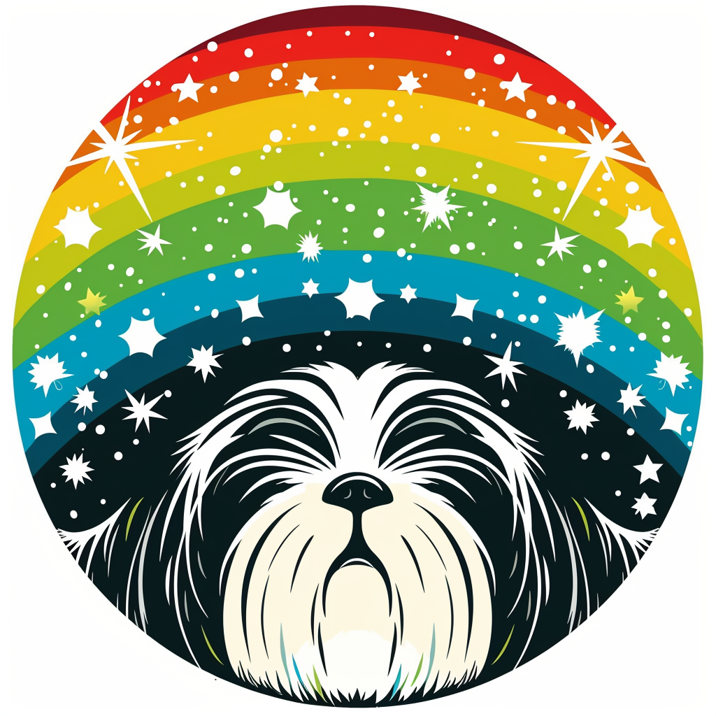 Adorable Shih Tzu Dog Expressive surreal Vinyl Decal Sticker for Car, Laptop, Tumbler and more # F018258