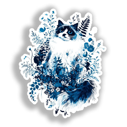 Ragdoll Cat Vinyl Decal Sticker for Car, Laptop, Tumbler and more # A019245-4" x 4"