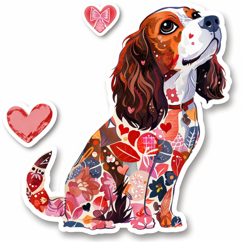 Cocker Spaniel Dog majestic Expressive surreal Vinyl Decal Sticker for Car, Laptop, Tumbler and more # F019949-4" x 4"