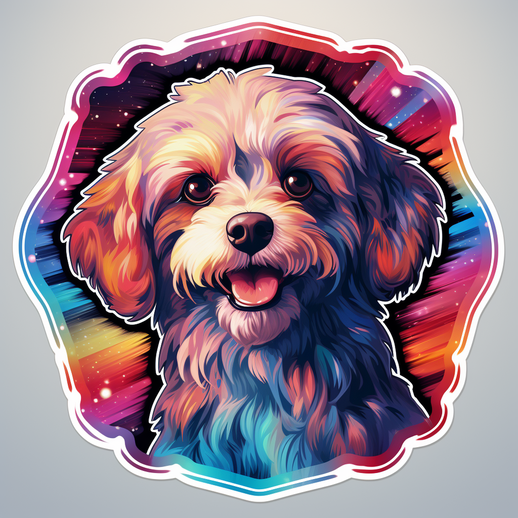 Poodle dog Cosmic Vinyl Decal Sticker for Car, Laptop, Tumbler and more # F012239