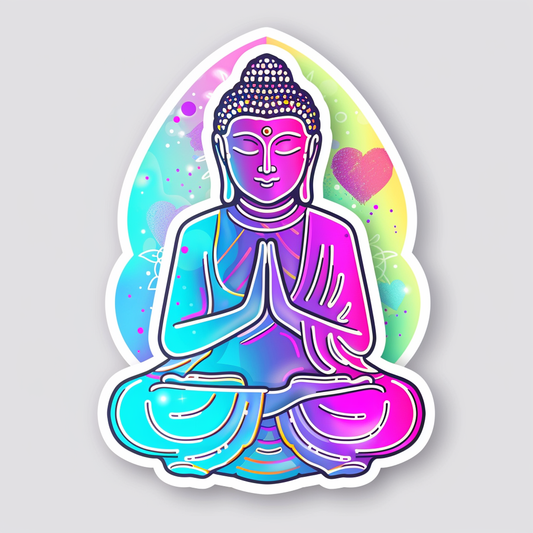Sticker of a Buddha majestic Expressive surreal Vinyl Decal Sticker for Car, Laptop, Tumbler and more # F017246