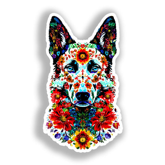 German Shepherd Dog Vinyl Decal Sticker for Car, Laptop, Tumbler and more # A019574-4" x 4"