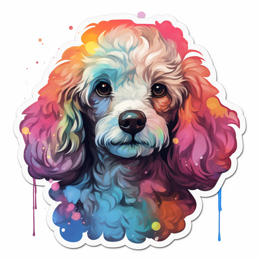 Poodle dog Vinyl Decal Sticker for Car, Laptop, Tumbler and more # F012228